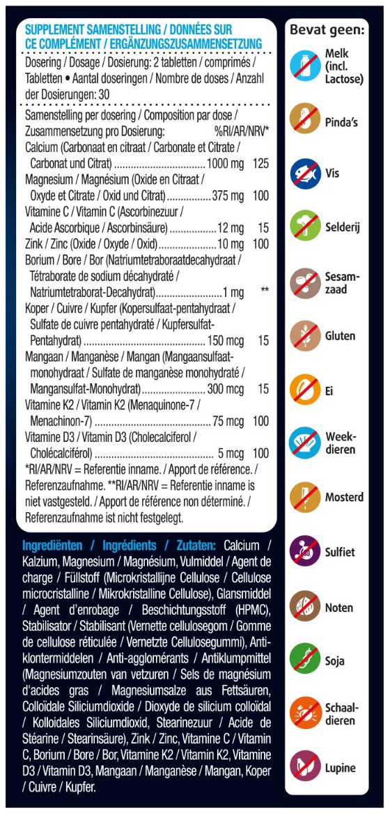 Lucovitaal Calcium Magnesium Bot Formule 60 tabletten