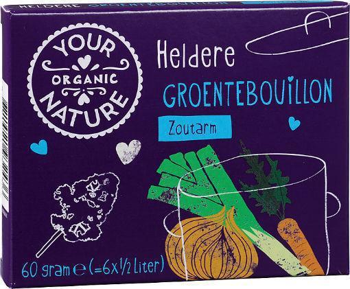 Heldere groentebouillon zoutarm 60g