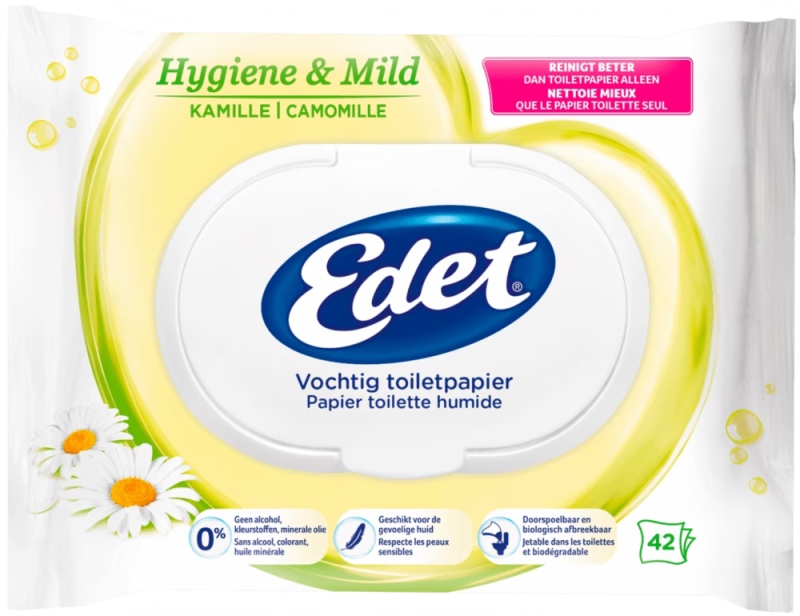 Vochtig Toiletpapier Kamille 42 Stuks