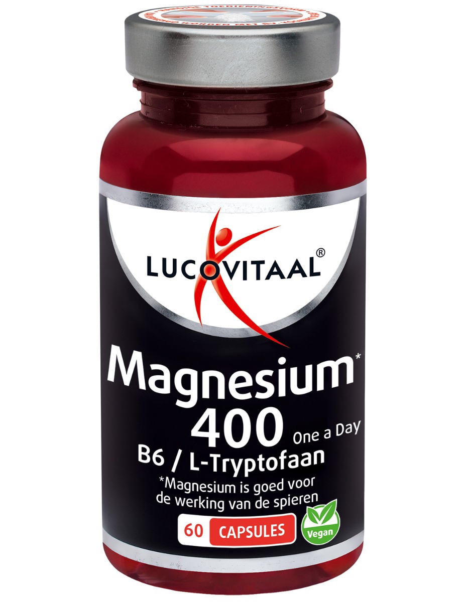 Lucovitaal Magnesium 400 Met Vitamine B6 & L-tryptofaan 60 capsules