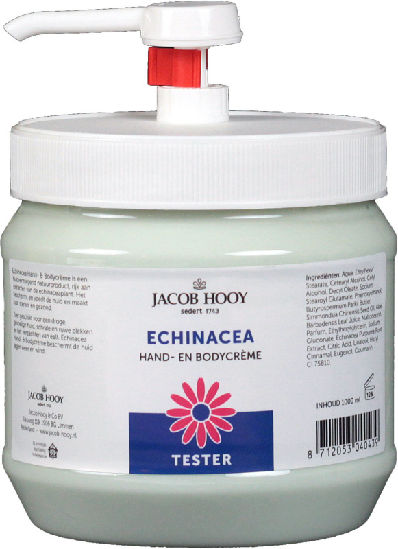 Jacob Hooy Echinacea Hand- en Bodycrème Tester 1000ml
