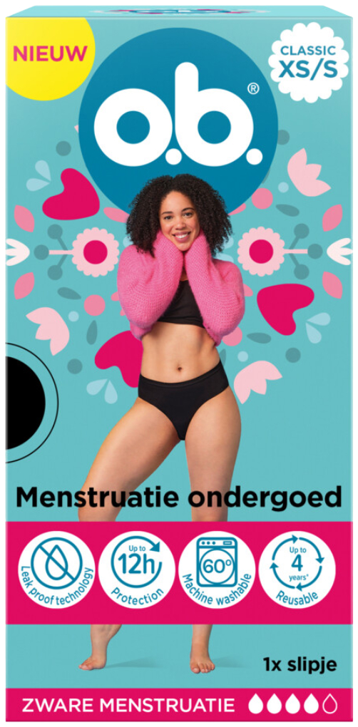 O.B. Menstruatieondergoed Herbruikbaar XS/S 1 stuk