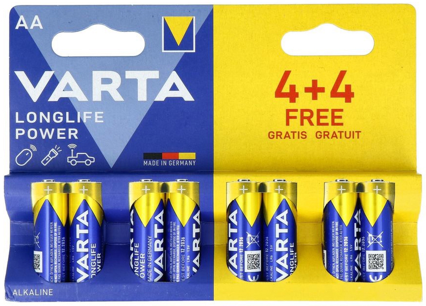 Batterij Penlite AA 8 Stuks