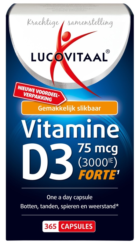 Vitamine D3 75 microgram (3000IE) 365 capsules