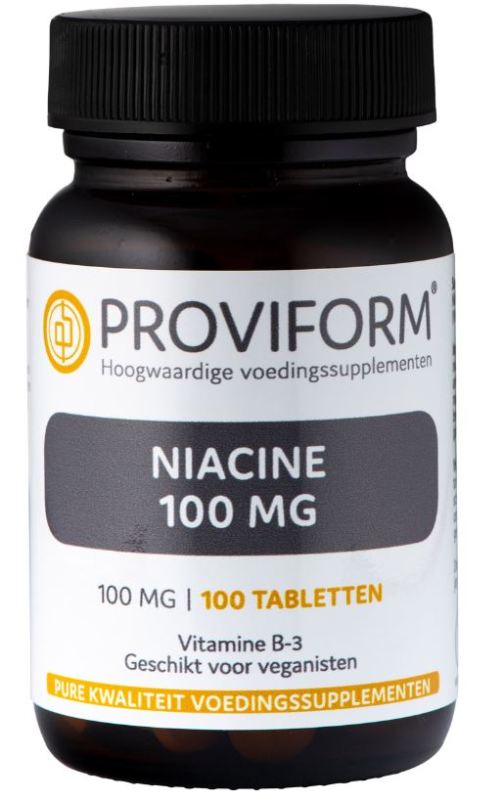 Vitamine B3 niacine 100 mg 100tab