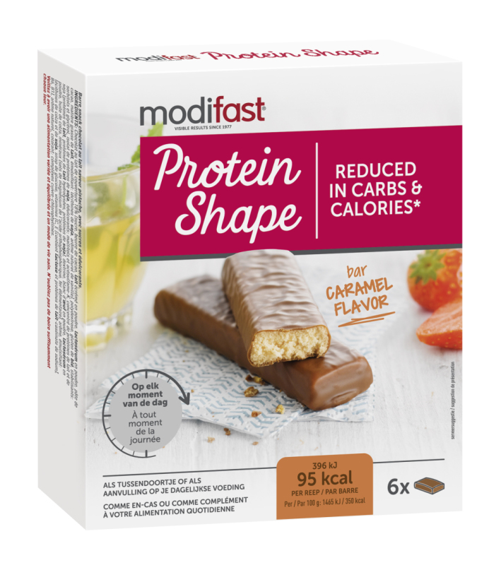 Protein Shape Reep Caramel 6 stuks