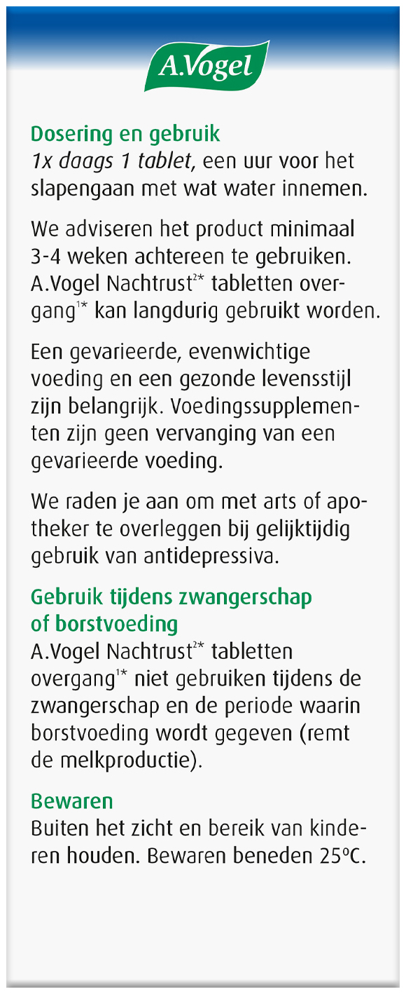 A.Vogel Nachtrust Tabletten Overgang 30 Stuks