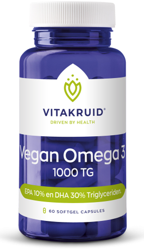 Vitakruid Vegan Omega-3 1000 Triglyceriden Capsules 60 softgel capsules