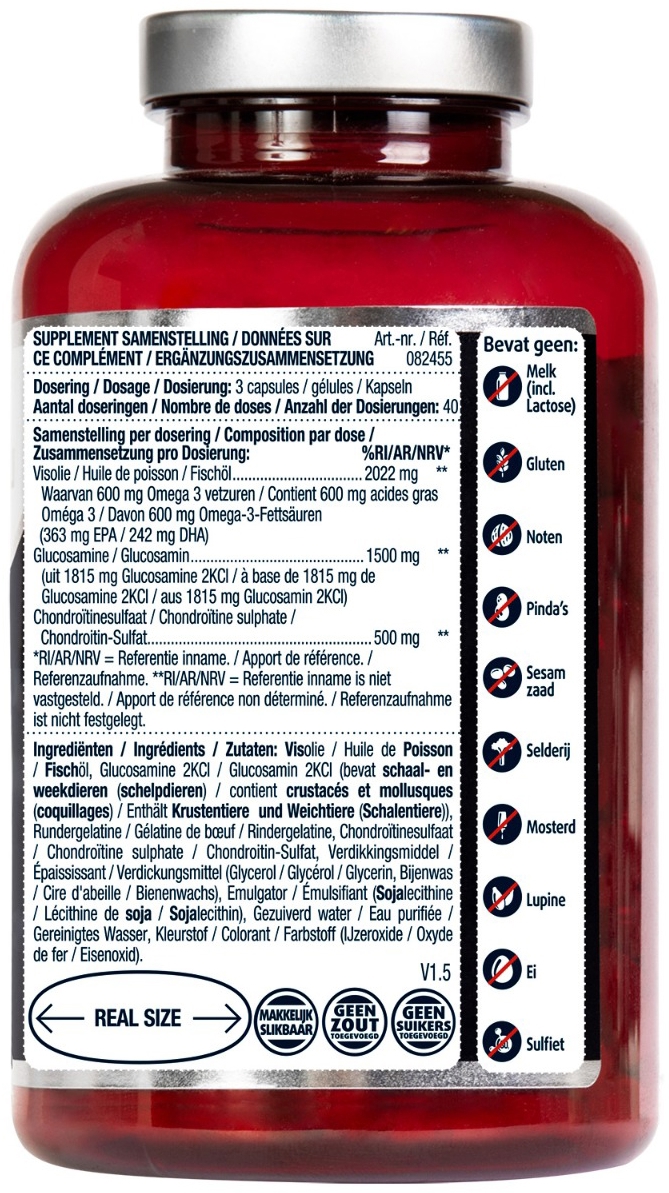 Lucovitaal Glucosamine Chondroïtine Visolie 120 Capsules