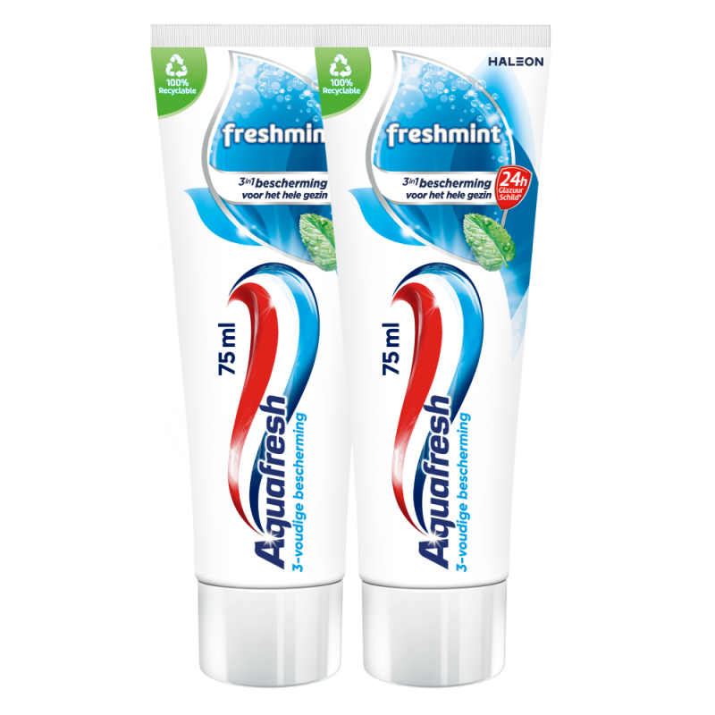 Aquafresh Freshmint 3in1 Bescherming Tandpasta 2 x 75 ML