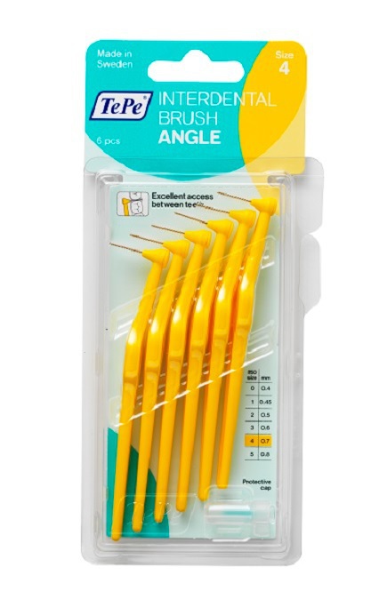 Tandenragers Interdentaal Angle Geel 6 stuks