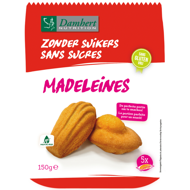 Madeleines Zonder Suiker 150 Gram