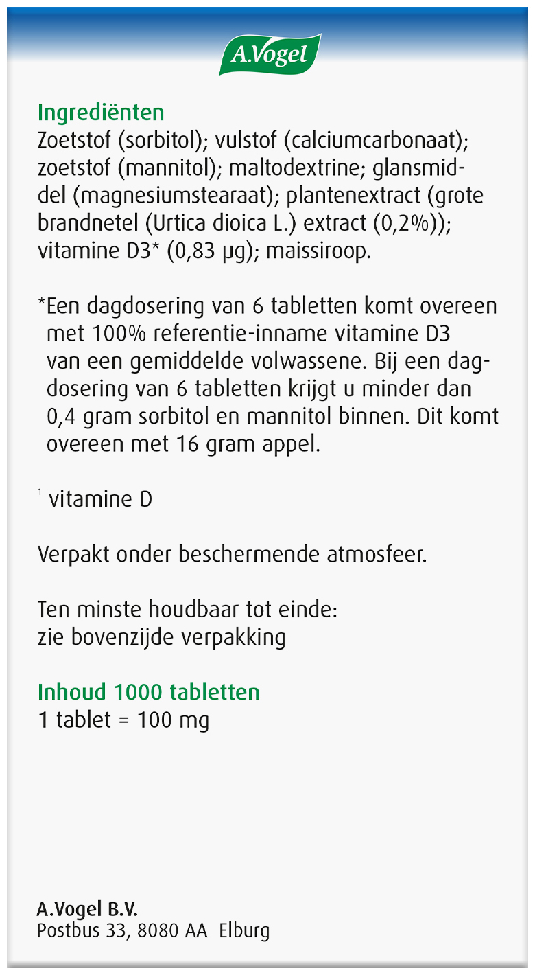 A.Vogel Urticalcin tabletten 1000 Stuks