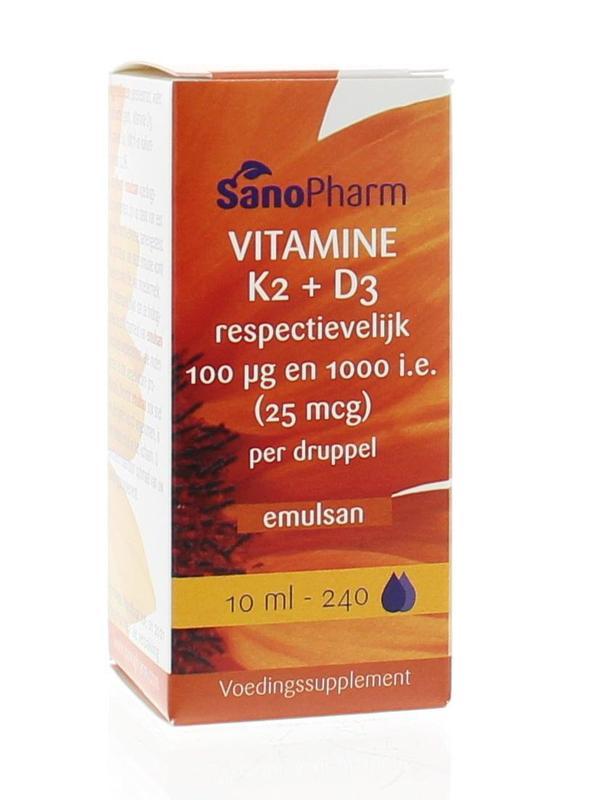 Sanopharm Vitamine K2 + D3 Emulsan 10ml