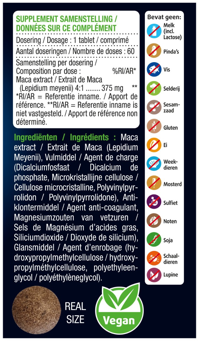Lucovitaal Maca Super 1500 mg 60 tabletten