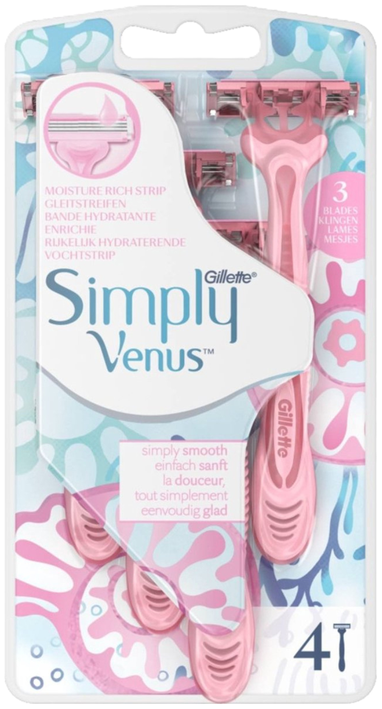 Gillette Wegwerpscheermesjes Simply Venus 4 Stuks