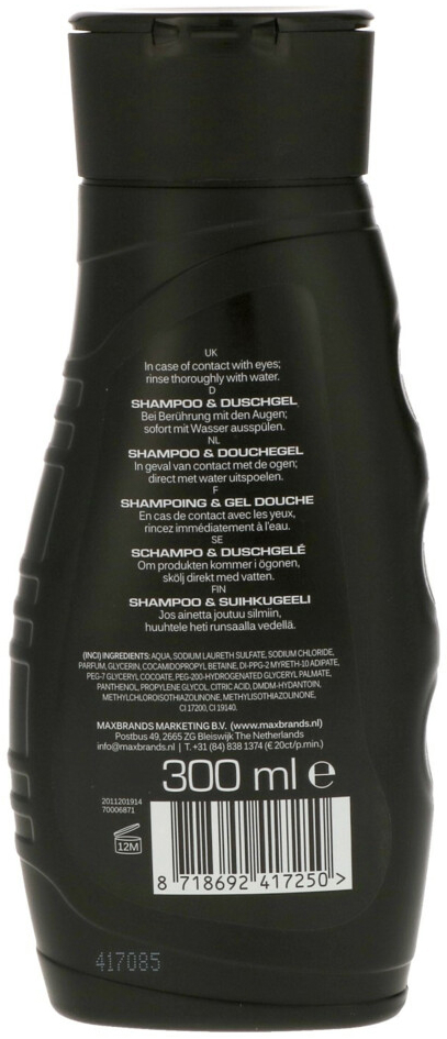 BODY-X FUZE DOUCHEGEL - ENERGY 300 ML.