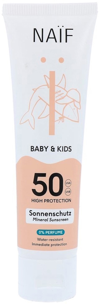 Naïf Baby & Kids Minerale Zonnebrand Crème 0% Parfum SPF50 100 ml