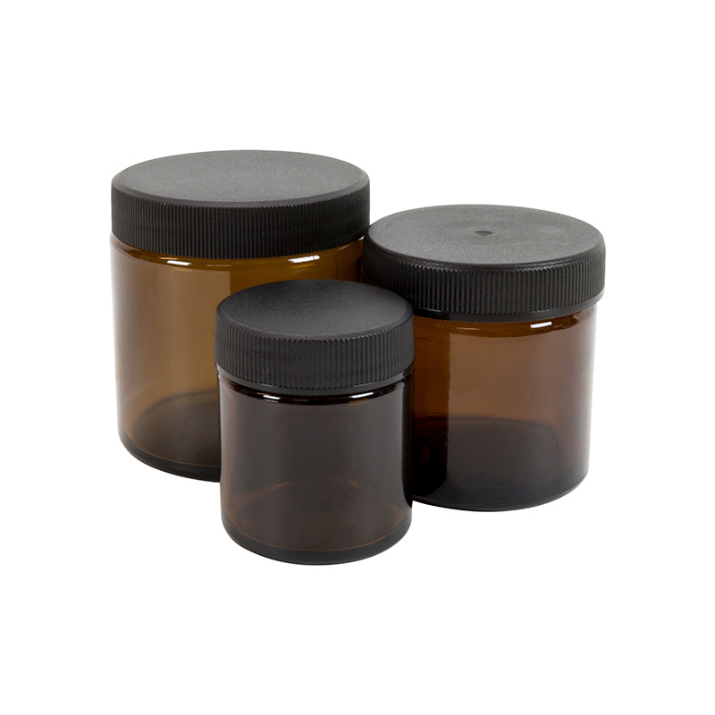 Zalfpot Glas Bruin Gedopt 30ml 1 stuk