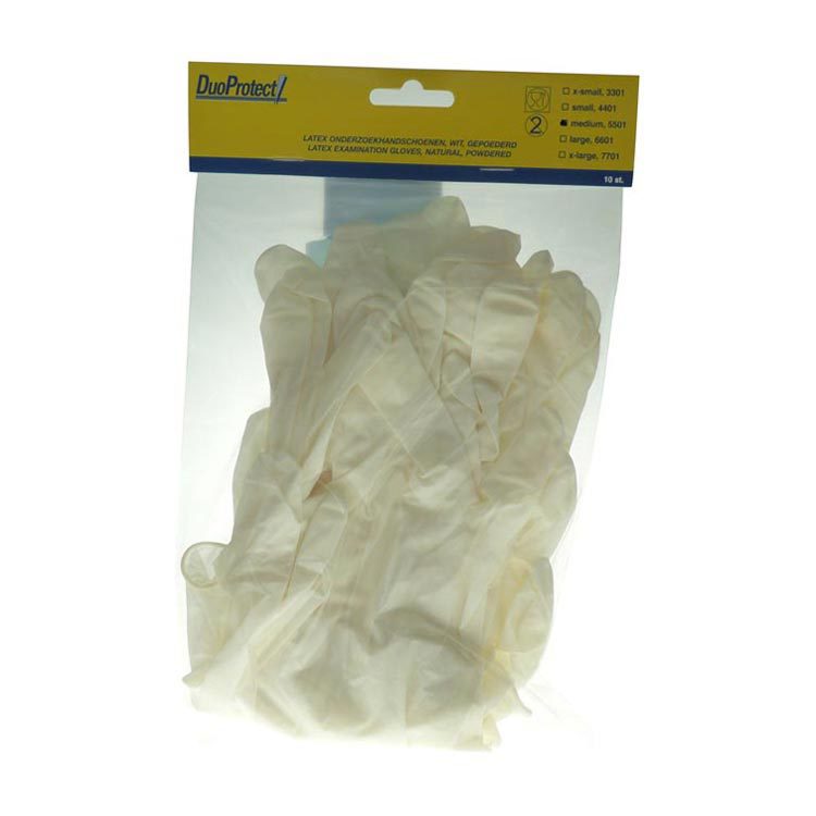 Handschoen latex medium 10st
