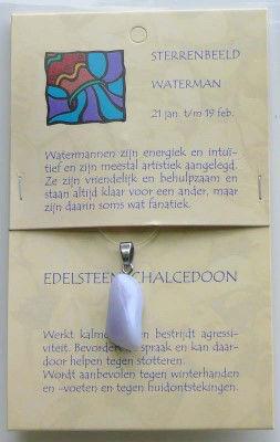 Hanger sterrenbeeldsteen waterman 1kaart