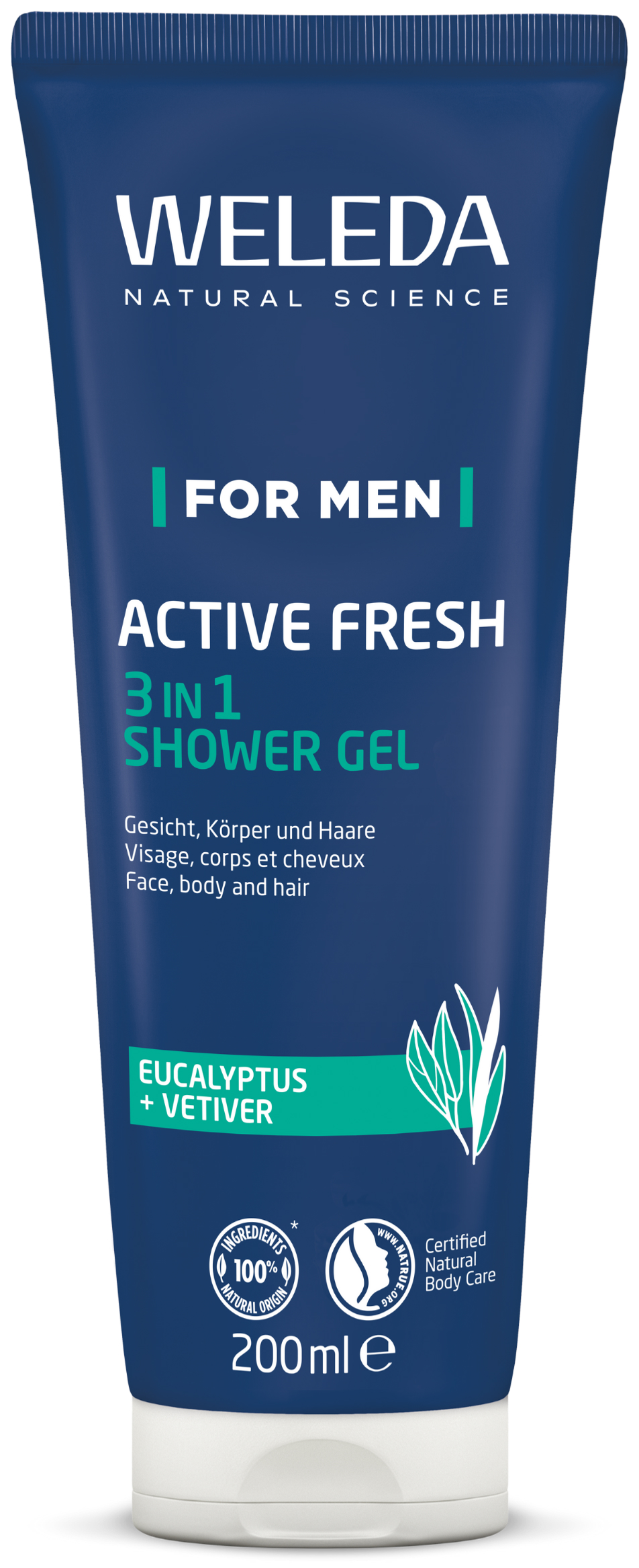 Weleda ForMen Active Fresh 3-in-1 Shower Gel 200ml