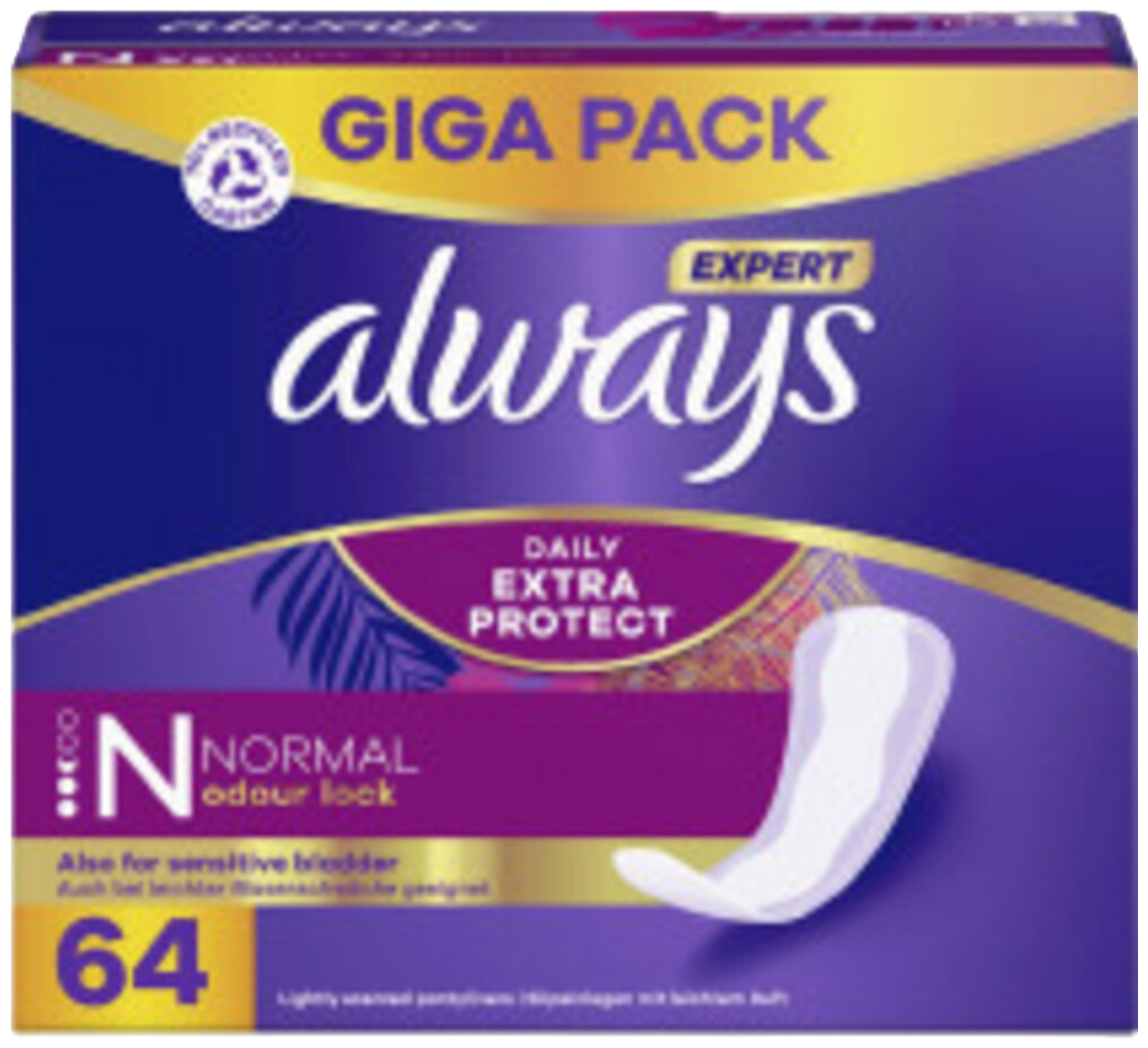 Always Extra Protect Inlegkruisjes Normal 64 Stuks