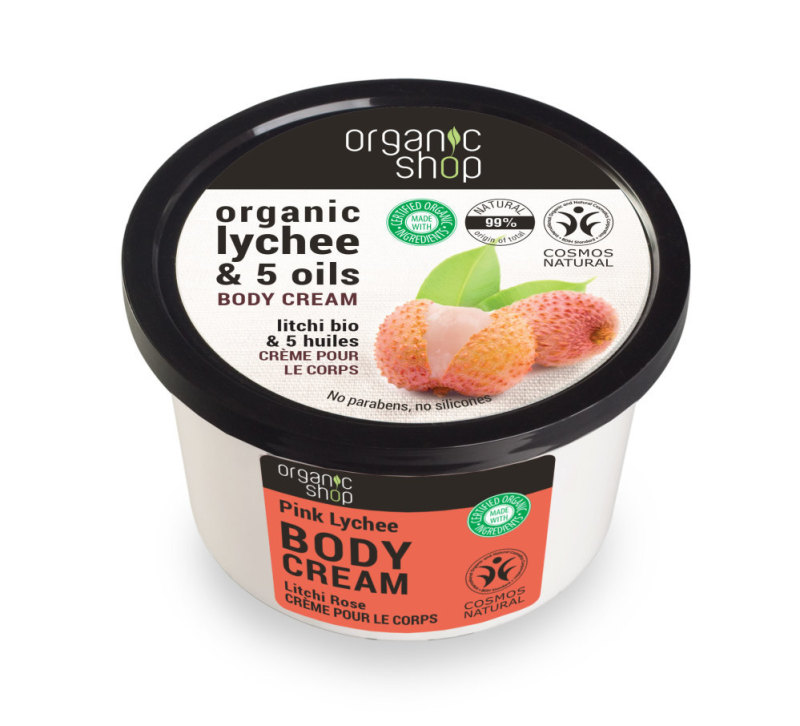 Organic Lychee & 5 Oils Body Cream 250ml