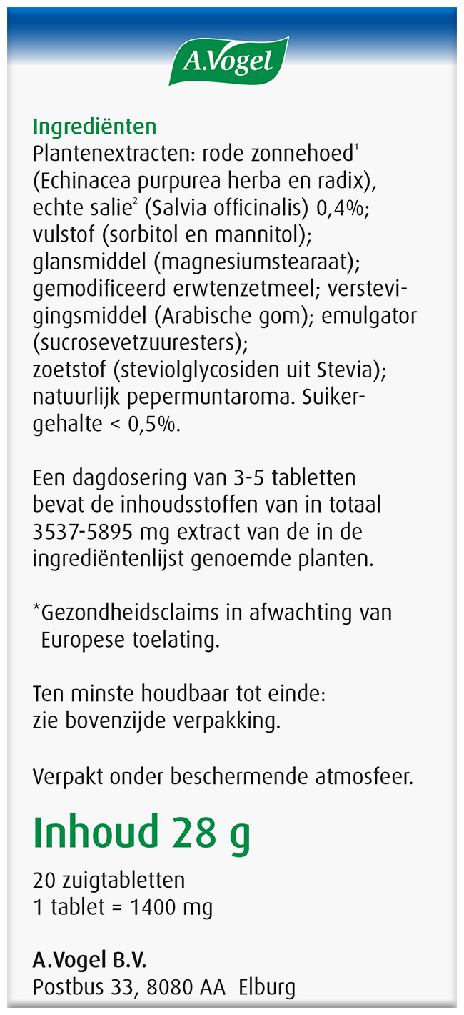 A.Vogel Keeltabletten 20 Stuks
