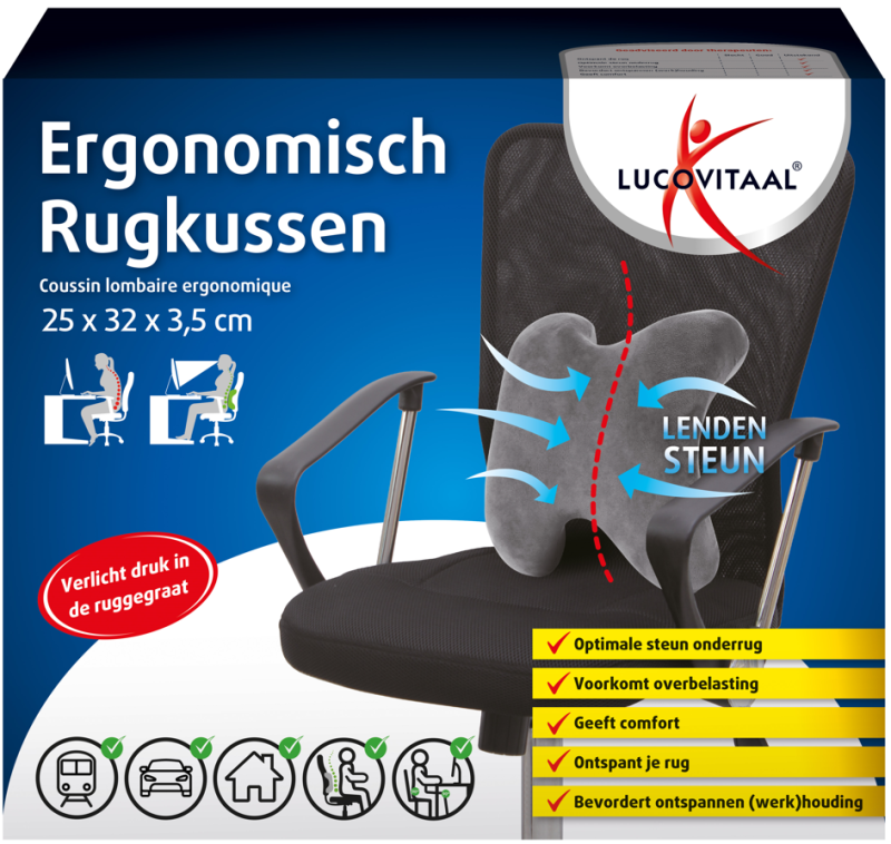 Ergonomisch Rugkussen 1 stuk