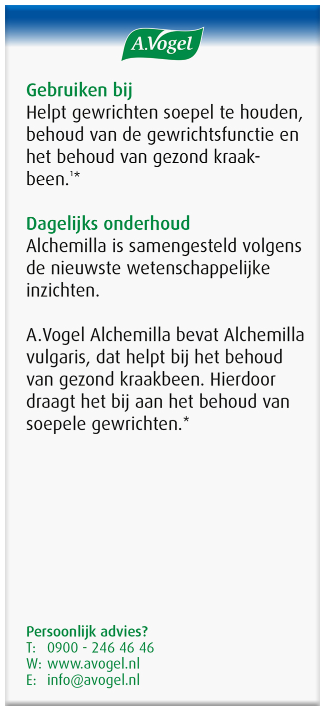 A.Vogel Alchemilla gewrichten tabletten 60 Stuks