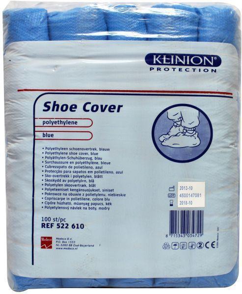 Schoenovertrek PE blauw protect 100st