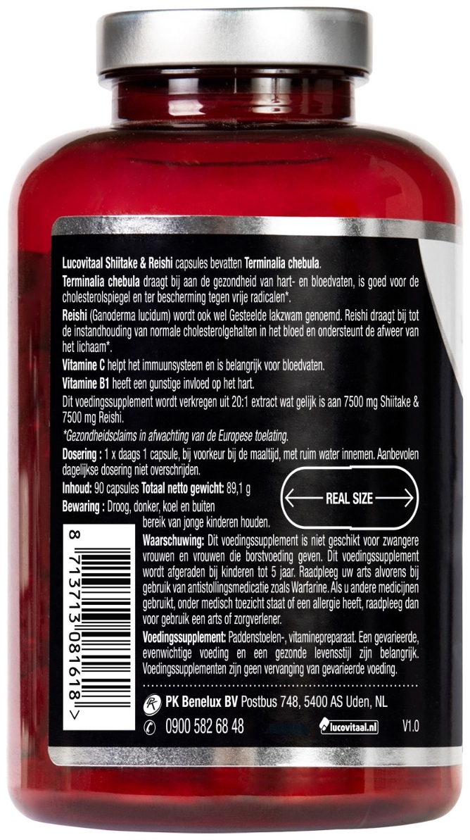 Lucovitaal Shiitake & Reishi 90 Capsules
