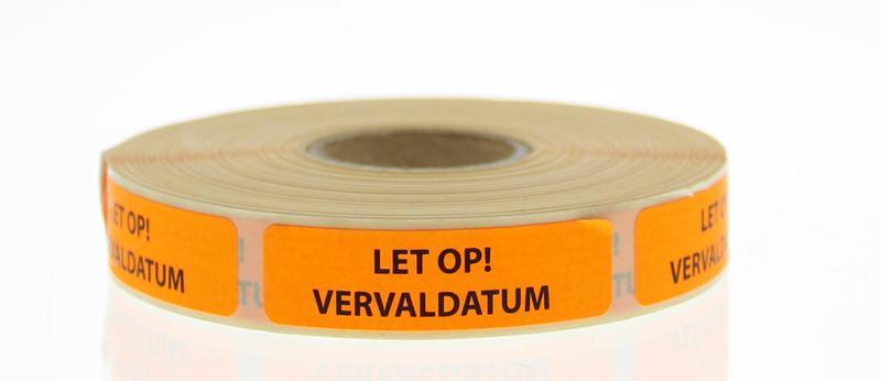 Strooketiket let op vervaldatum 750st