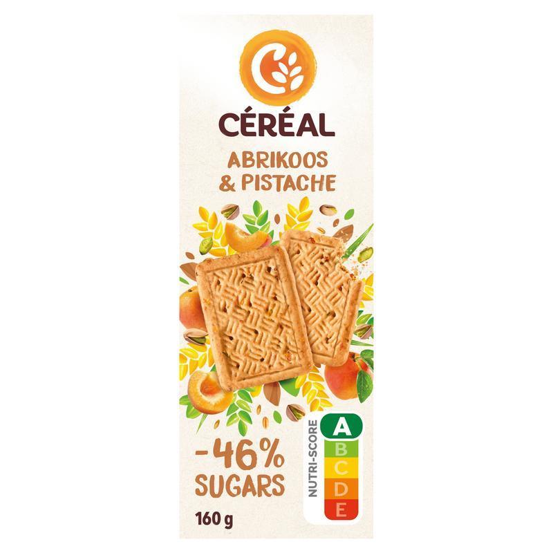 Céréal Koekjes abrikoos-pistache minder suikers 160g