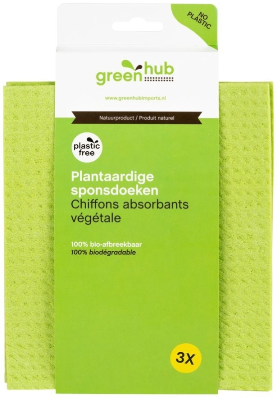 Sponsdoeken plantaardig 3st