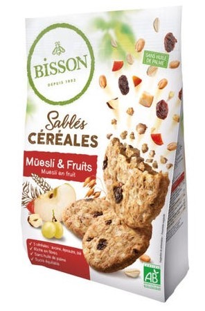 Bisson Zandkoekjes Muesli & Fruit Bio 200g