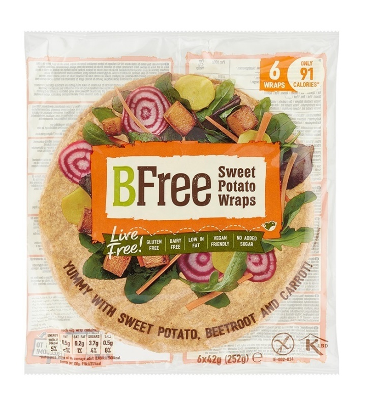 Bfree Wraps zoete aardappel 6st