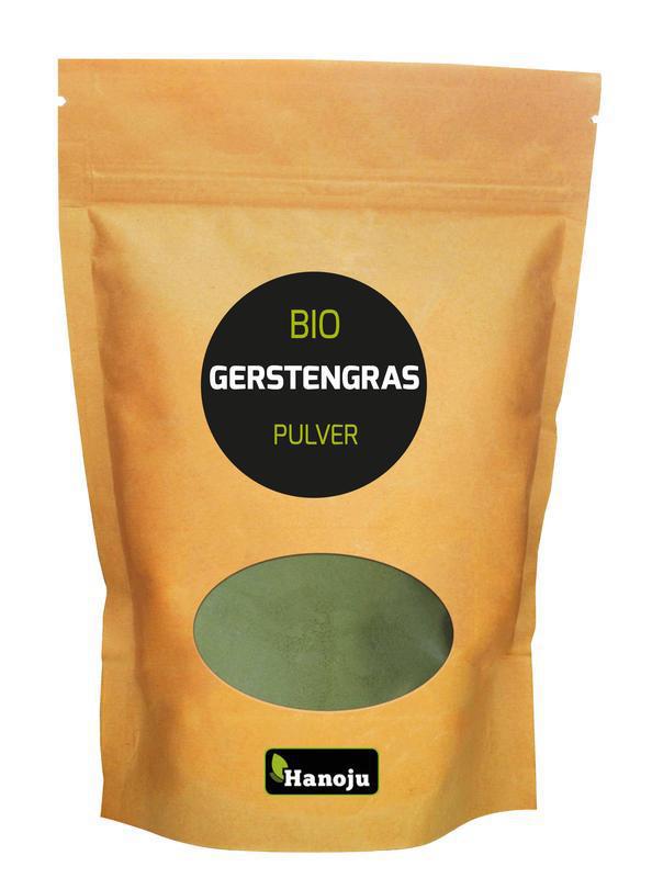 Bio gemalen gerstegras paper bag 250g