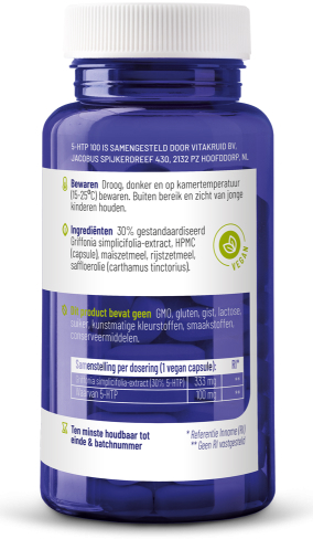 Vitakruid 5-HTP 100 mg 90 Vegan Capsules