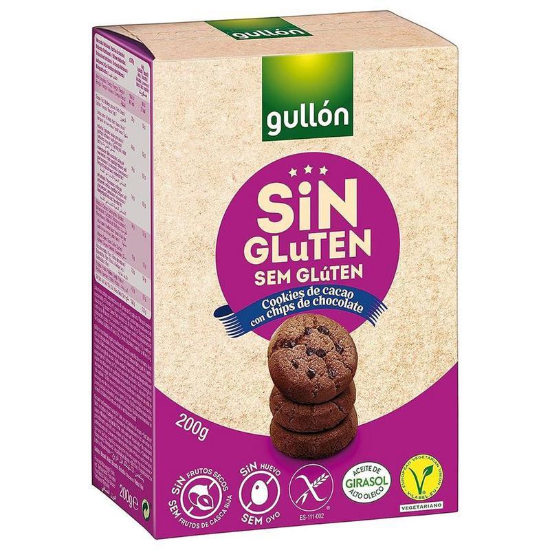 gullon Chocolate cookies chocolate chip glutenvrij 200g