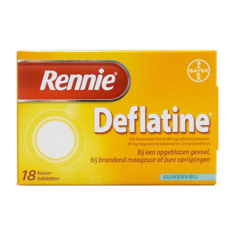 Rennie Deflatine 18 kauwtabletten