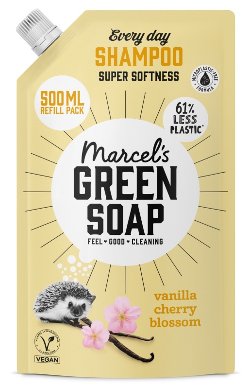 Marcel's Green Soap Marcels Green Soap Shampoo vanille & kersenbloesem navulling 500ml