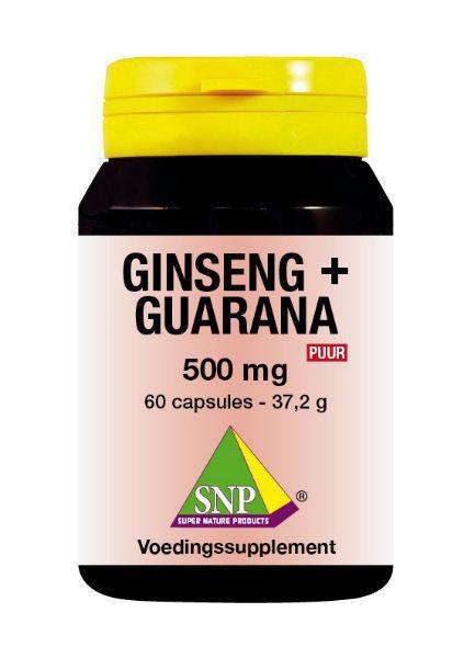 Ginseng guarana 500 mg puur 60 capsules