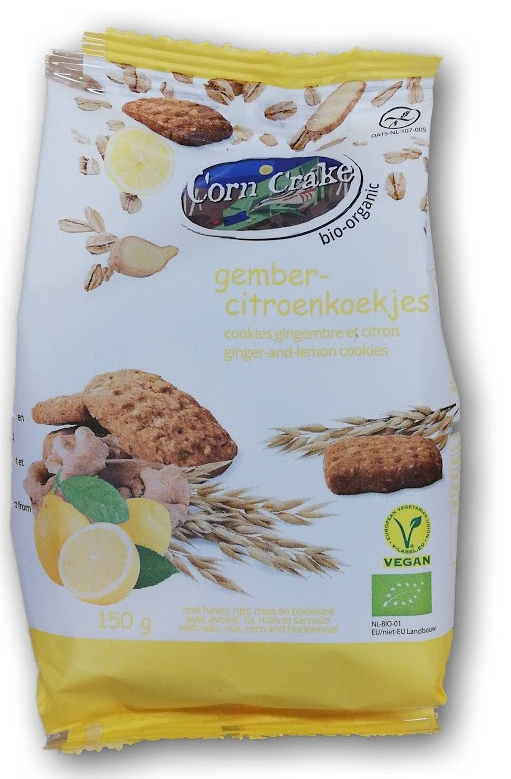 Gember Citroen Koekjes Bio 150 Gram