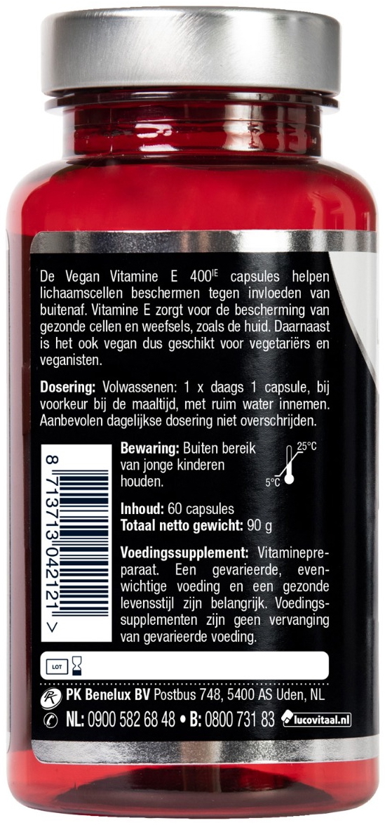 Lucovitaal Vegan Vitamine E (400 IE) 60caps