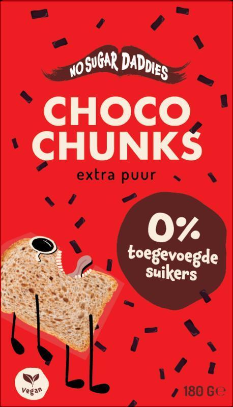 Choco chunks extra puur bio 180G