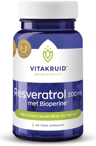 Vitakruid Resveratrol 200 mg met bioperine 60 Vega Capsules