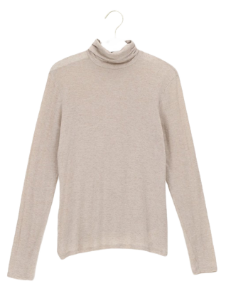 Oroblu Dames Perfect Line Cashmere Turtle Neck Long Sleeve Beige