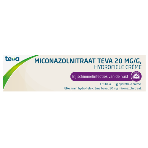 Miconazolnitraat 20mg/g Crème Tube 30 gram